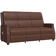 3místné masážní polohovací křeslo hnědé umělá kůže, 3083963 - Massage Chair