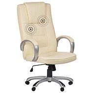 Masážní křeslo vyhřívané falešná kůže béžové GRANDEUR II, 301928 - Massage Chair
