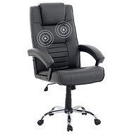 Kancelářské masážní  křeslo černá eko kůže s funkcí topení COMFORT, 151340 - Massage Chair