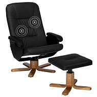 Černé masážní křeslo RELAXPRO s podnožkou a s funkcí topení, 118686 - Massage Chair