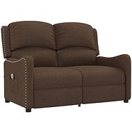 2místné masážní polohovací křeslo hnědé textil, 3084549 - Massage Chair
