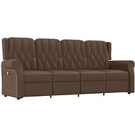 4místné masážní polohovací křeslo hnědé lesklá umělá kůže, 3084630 - Massage Chair