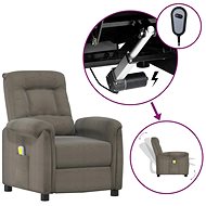 Zvedací masážní polohovací křeslo tmavě šedé mikrovlákno, 3093314 - Massage Chair