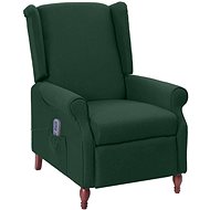 Masážní polohovací křeslo tmavě zelené textil, 342233 - Massage Chair