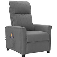 Masážní polohovací křeslo světle šedé textil, 342265 - Massage Chair