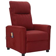Masážní polohovací křeslo vínové textil, 342268 - Massage Chair