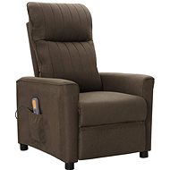 Masážní polohovací křeslo hnědé textil, 342269 - Massage Chair