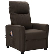 Masážní polohovací křeslo tmavě hnědé textil, 342270 - Massage Chair