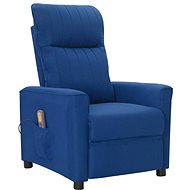 Masážní polohovací křeslo modré textil, 342275 - Massage Chair