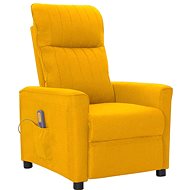Masážní polohovací křeslo žluté textil, 342276 - Massage Chair