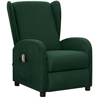 Masážní polohovací křeslo tmavě zelené textil, 342319 - Massage Chair