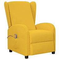 Masážní polohovací křeslo žluté textil, 342324 - Massage Chair