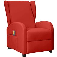 Polohovací masážní křeslo vínové umělá kůže, 342336 - Massage Chair