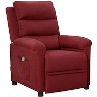Masážní polohovací křeslo vínové textil, 342354 - Massage Chair