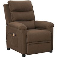 Masážní polohovací křeslo hnědé textil, 342355 - Massage Chair