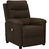 Masážní polohovací křeslo tmavě hnědé textil, 342356 - Massage Chair