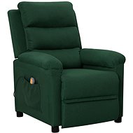 Masážní polohovací křeslo tmavě zelené textil, 342357 - Massage Chair