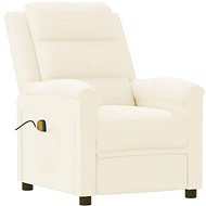 Masážní polohovací křeslo krémové umělá kůže, 342371 - Massage Chair