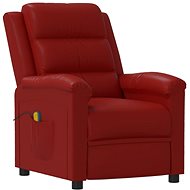 Masážní polohovací křeslo vínové umělá kůže, 342374 - Massage Chair