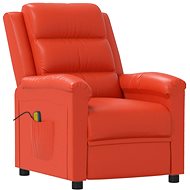 Masážní polohovací křeslo červené umělá kůže, 342375 - Massage Chair