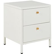 Noční stolek se zásuvkami bílý KYLEA, 322461 - Night Stand