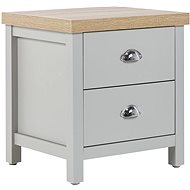 Bedside table with 2 drawers grey CLIO, 321925 - Night Stand