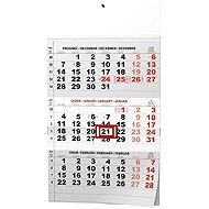 BALOUŠEK Dreimonatskalender mit internationalen Feiertagen 2027, schwarz, 29,2 × 42 cm - Wandkalender