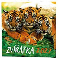 BALOUŠEK Notepad Animals 2027, 28.5 × 28.5 cm - Wall Calendar