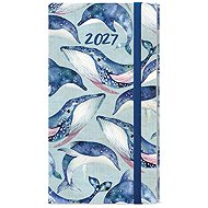 BALOUŠEK Jakub Laminated Weekly Whale 2027, Pocket, 7.5 × 15cm - Planner
