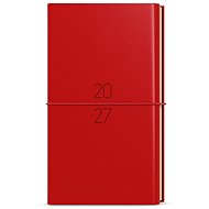 BALOUŠEK Jakub Dueto Weekly with Notepad 2027, Red Pocket, 7.5 × 15cm - Planner