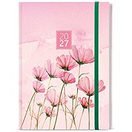 BALOUŠEK Oskar Laminated Weekly Pink 2027, A5, 14.3 × 20.5cm - Planner