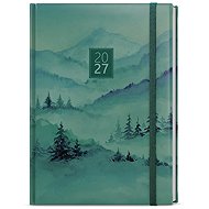 BALOUŠEK Oskar Laminate Weekly Forest 2027, A5, 14.3 × 20.5 cm - Planner