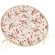 BELLATEX Seat cushion BERTA 79/607 round smooth diameter 40 cm, leaves coloured - Pillow Seat