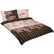 BELLATEX Linen cotton F 90 cm/354 brown honeycomb 1 pcs 180 × 200 cm, 2 pcs 70 × 90 cm - Bed Linen