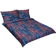 BELLATEX Linen cotton F 90 cm/581 feather dark blue 1 piece 180 × 200 cm, 2 pieces 70 × 90 cm - Bed Linen
