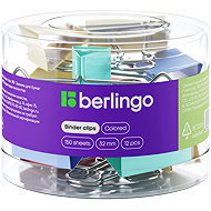 BERLINGO 32 mm, pastelové barvy - dóza 12 ks - Document Clip