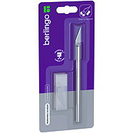 BERLINGO BERLINGO Papier-Cuttermesser aus Aluminium, 8 mm + 5 Ersatzklingen - Cuttermesser