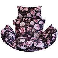 Blomster Cocoon Pillow - black with roses - Cushion