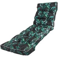 Blomster Quilted cushion for garden beach lounger - green leaves - Cushion