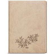 BALOUŠEK 2022 B6 Vivella with Embossing Beige Twig - Daily Diary