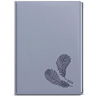 BALOUŠEK 2022 B6 Vivella with Pigeon Grey Embossing Feather - Daily Diary