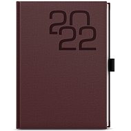 BALOUŠEK 2022 A5 Fabric Burgundy - Daily Diary