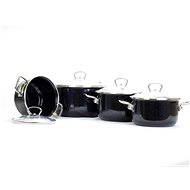 Belis Premium enamel cookware set black, 4pcs - Kitchenware Set