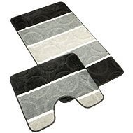 BELLATEX s. r. o. SADA-AVANGARD 60 × 100+60 × 50 700/892 black/grey wheels - Bath Mat