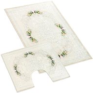 BELLATEX s. r. o. Bathroom set - 3D printing 60×100+60×50 850/047 rosettes - Bath Mat