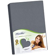 BELLATEX Jersey sheet 120 × 200 cm, dark grey - Bedsheet
