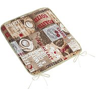 BELLATEX Seat cushion EMA 34/560 smooth 40 × 40 cm, Coffee beans - Pillow Seat