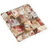 BELLATEX Seat cushion EMA 41/560 quilted 40 × 40 cm, Coffee bean - Pillow Seat