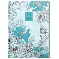 Baloušek Print Weekly diary - Oskar - laminated - A5 - Light blue - 2024 - Planner