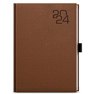 Baloušek Print Diary - David - Fabric - A5 - brown - 2024 - Planner